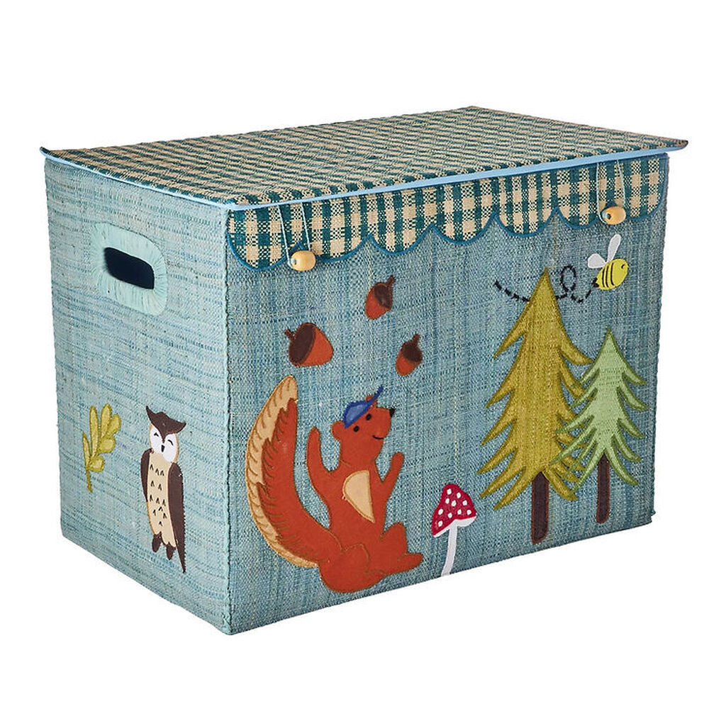 Rice Opbevaringskurv - Raffia - Stor - Happy Forest Theme
