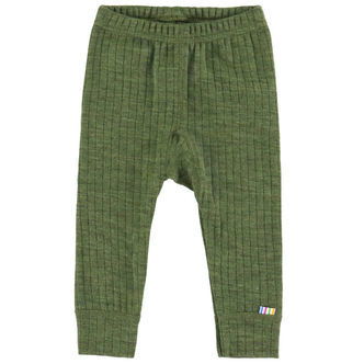 Joha Leggings - Uld - Rib - Mørk Oliven