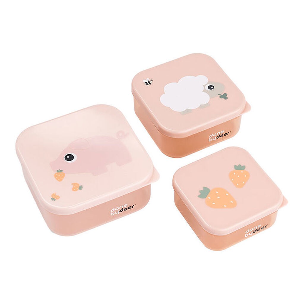 Done by Deer Snackbokse - Tiny Farm - 3-pak - Powder