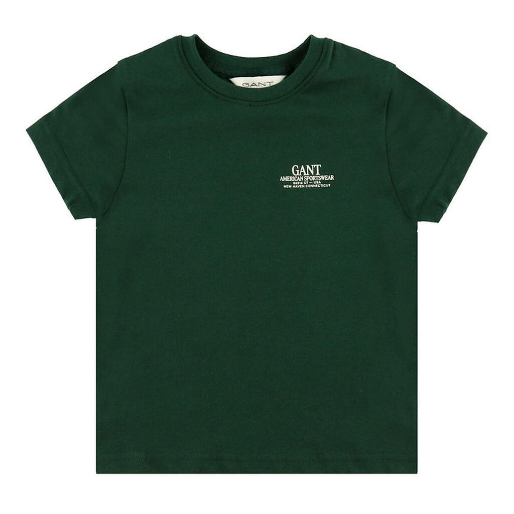GANT T-shirt - Graphic - Tartan Green