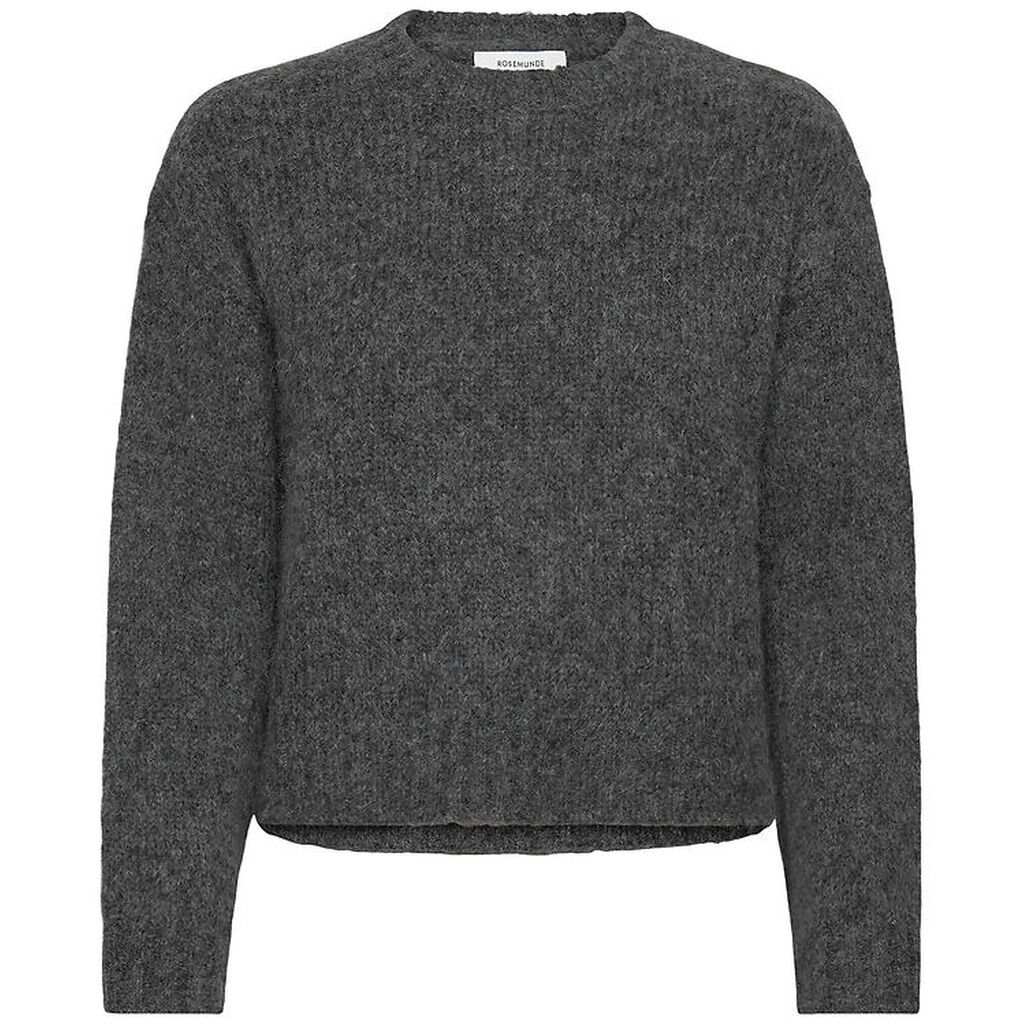 Rosemunde Bluse - Strik - Uld - Medium Grey Melange