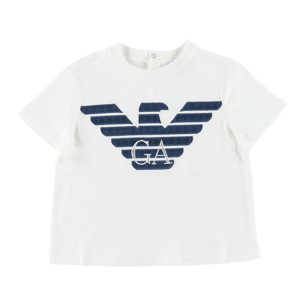Emporio Armani T-shirt - Hvid/Navy m. Logo