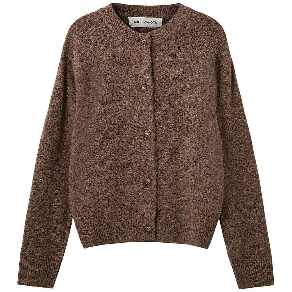 Sofie Schnoor Cardigan - Strik - MauraSY - Brown Melange