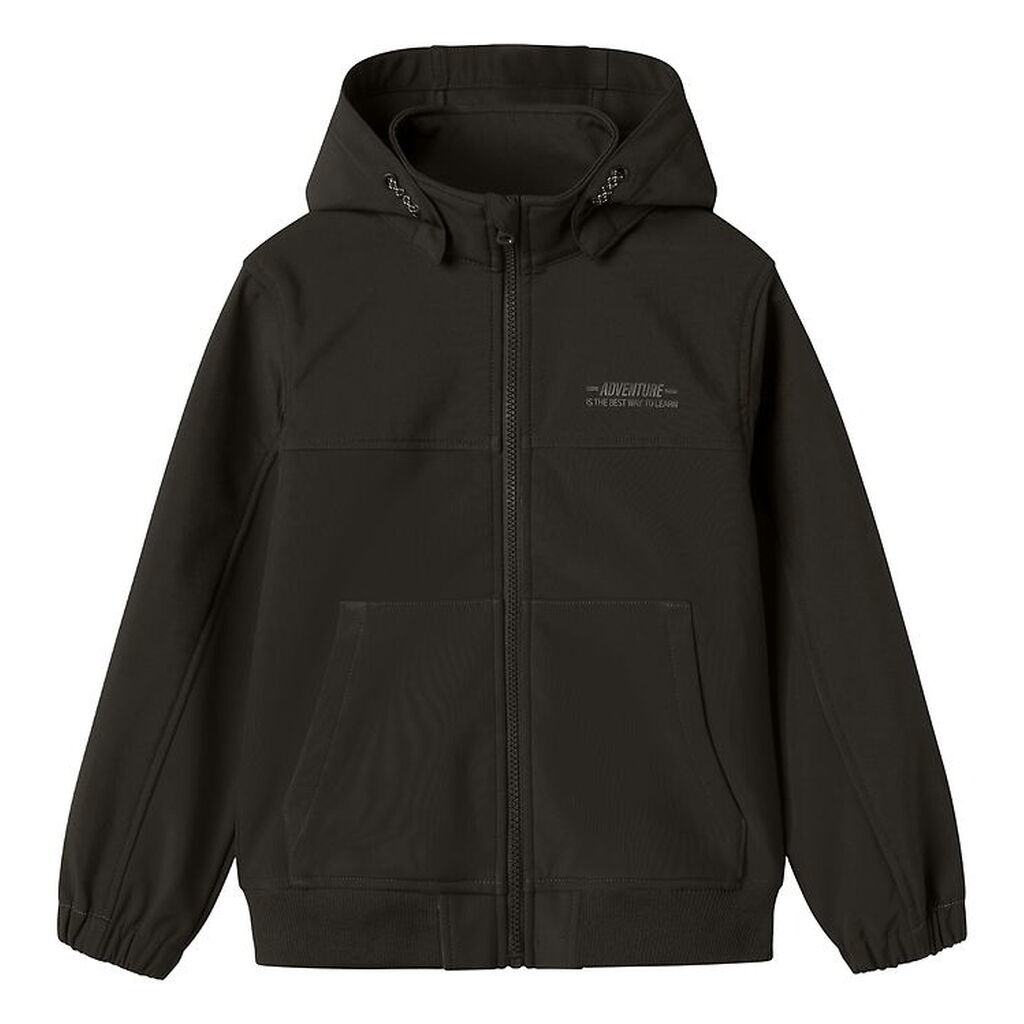 Name It Softshelljakke m. Fleece - NkmAlfa08 - Cool Block - Sort