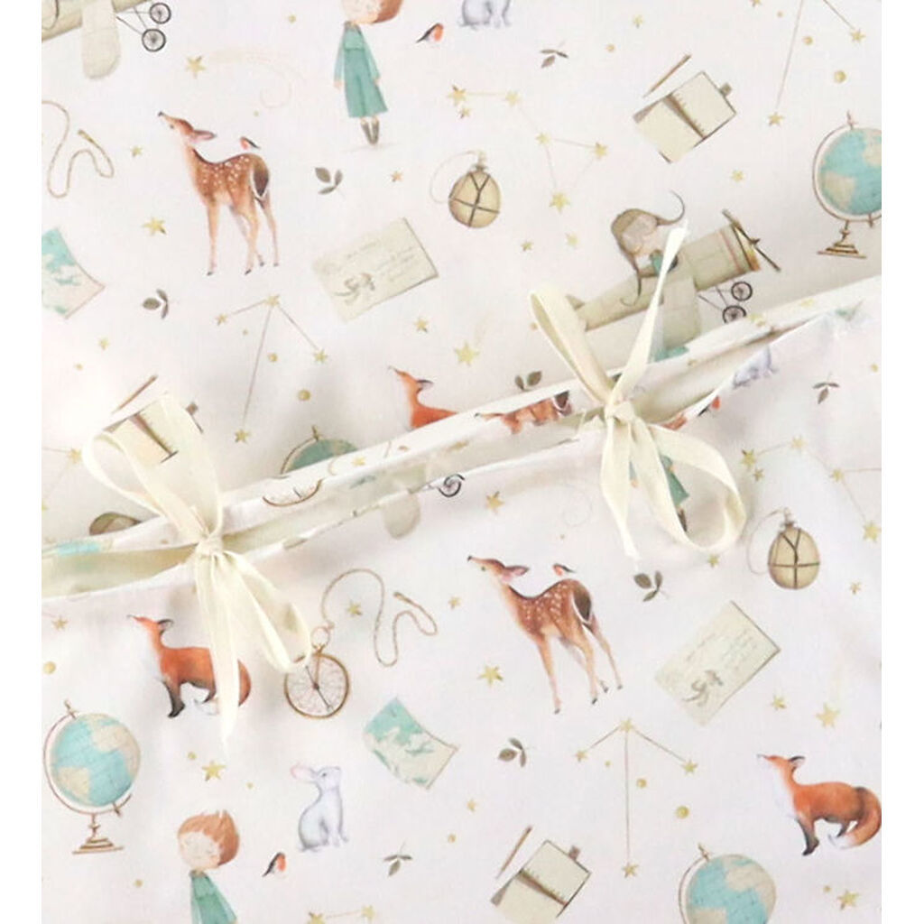 Nørgaard Madsens Sengetøj - Baby - Off White m. Videnskabsfolk