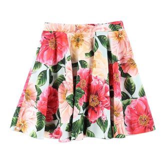 Dolce & Gabbana Nederdel - Blå m. Rosa Blomster