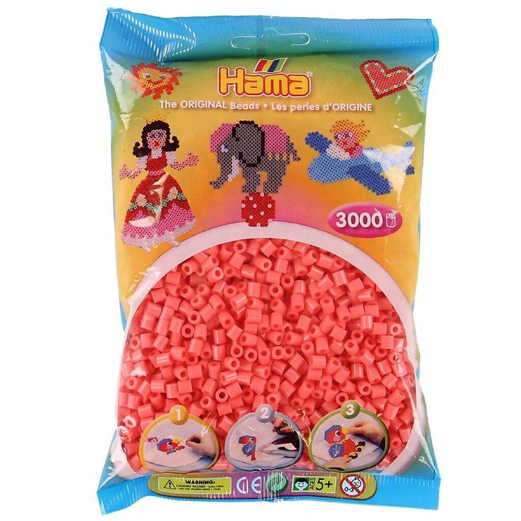 Hama Midi Perler - 3000 stk. - 44 Pastel Rød