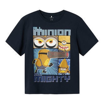 Name It T-shirt - Minnions - NkmOby - Dark Saphire m. Print