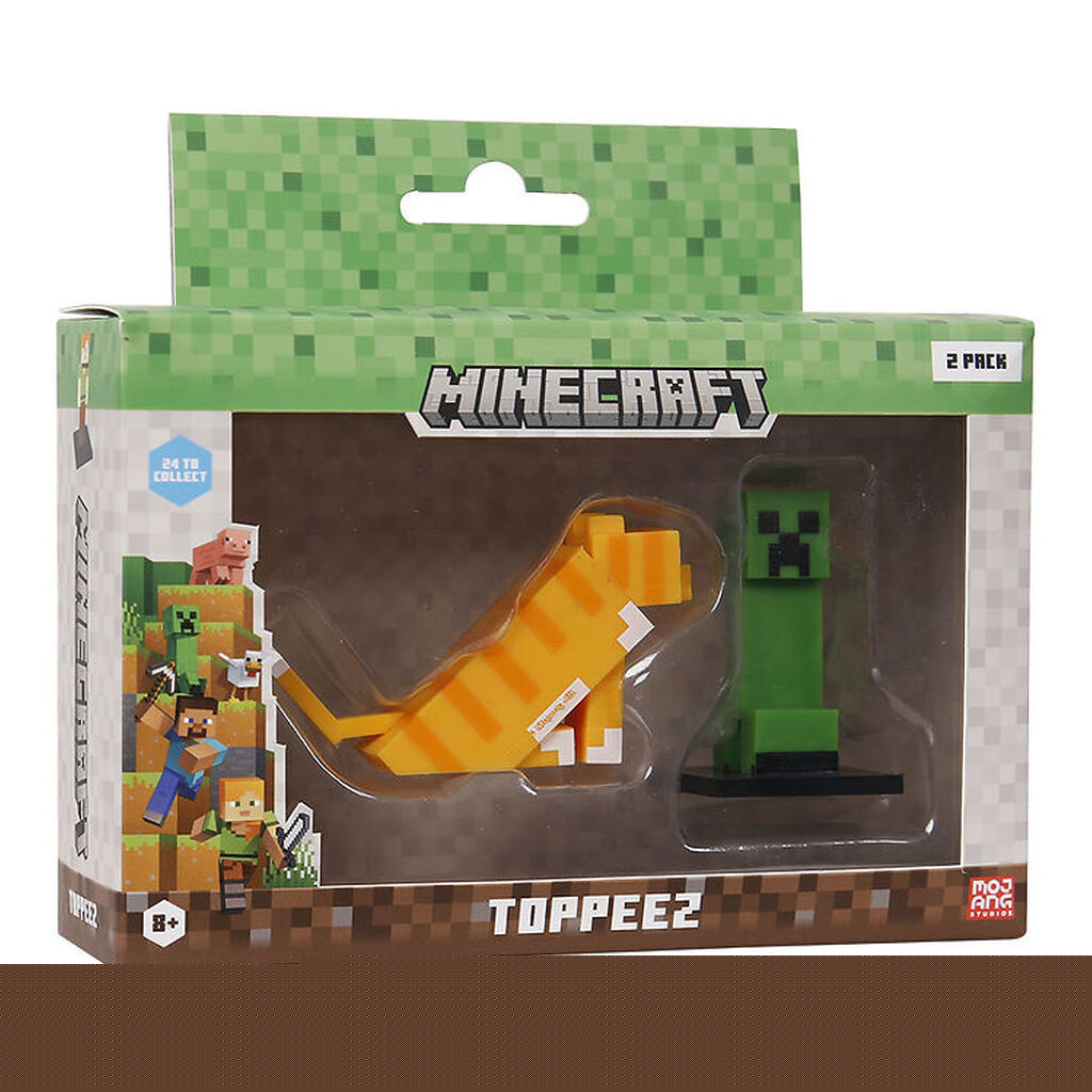 Minecraft Legetøjsfigurer - 3D - 2-pak - Cat/Creeper