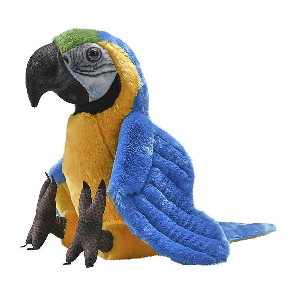 Wild Republic Bamse - Artist Collection - 33x20 - Blå/Gul Papegø