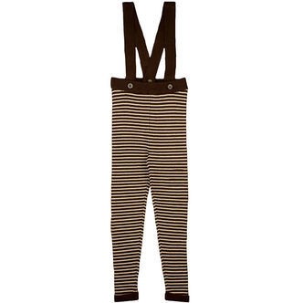 Fliink Leggings m. Seler - Strik - Viskose - Favo - Chocory Coff