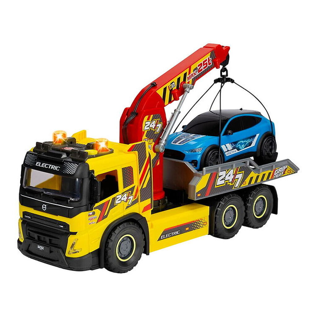Dickie Toys Lastbil - Giant Tow/Ford Mustang - Lys/Lyd