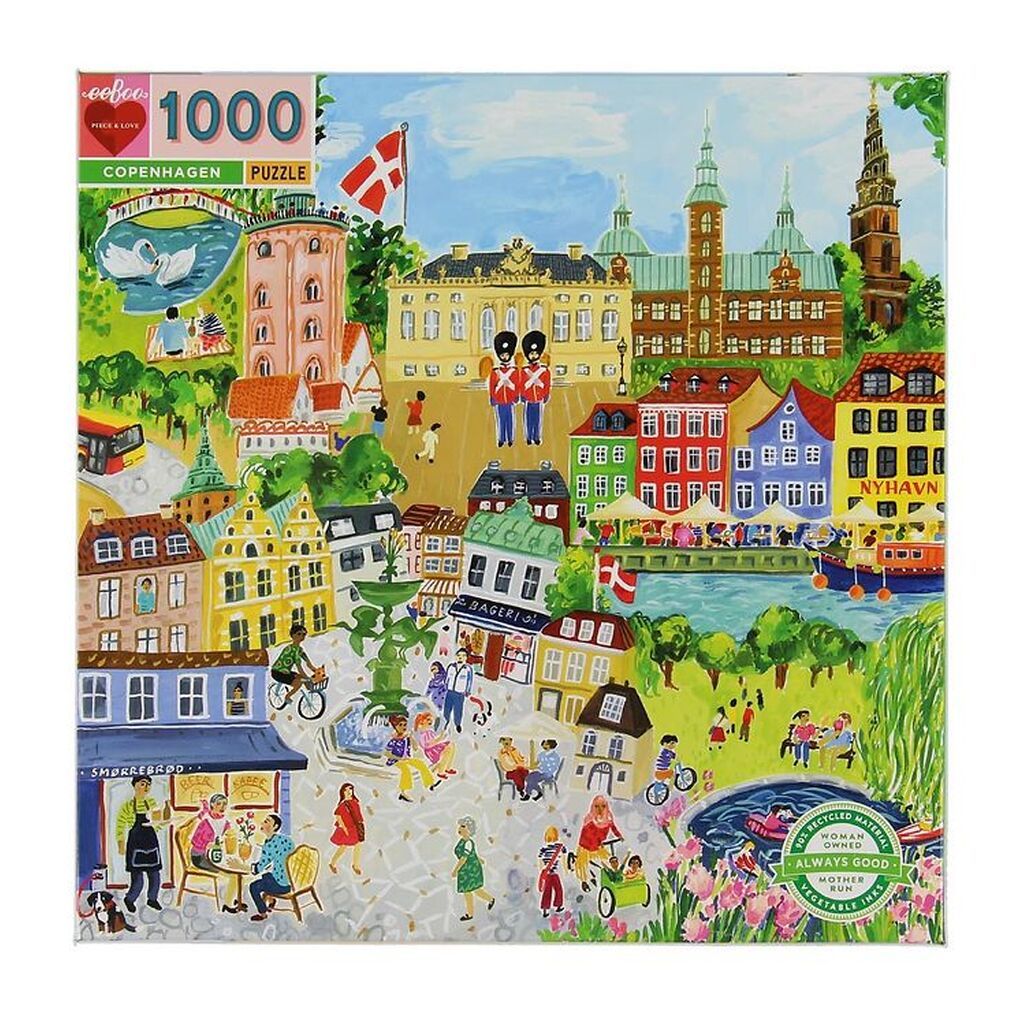 Eeboo Puslespil - 1000 Brikker - København