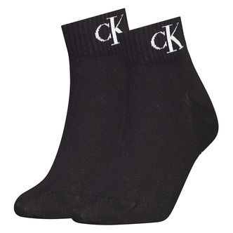 Calvin Klein Strømper - 2-pak - Sort M/ Logo