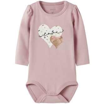 Name It Body l/æ - NbfKinin - Burnished Lilac m. Glitter
