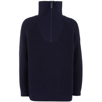 Emporio Armani Bluse m. Lynlås - Strik - Navy