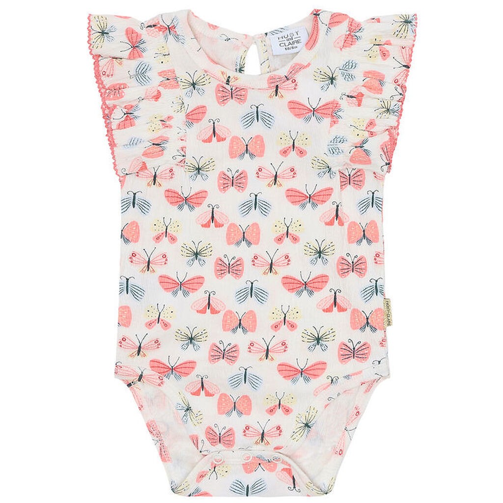 Hust and Claire Body u/æ - Bri - Ivory m. Sommerfugle