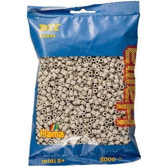 Hama Midi Perler - 3000 stk. - 109 Skyet Grå