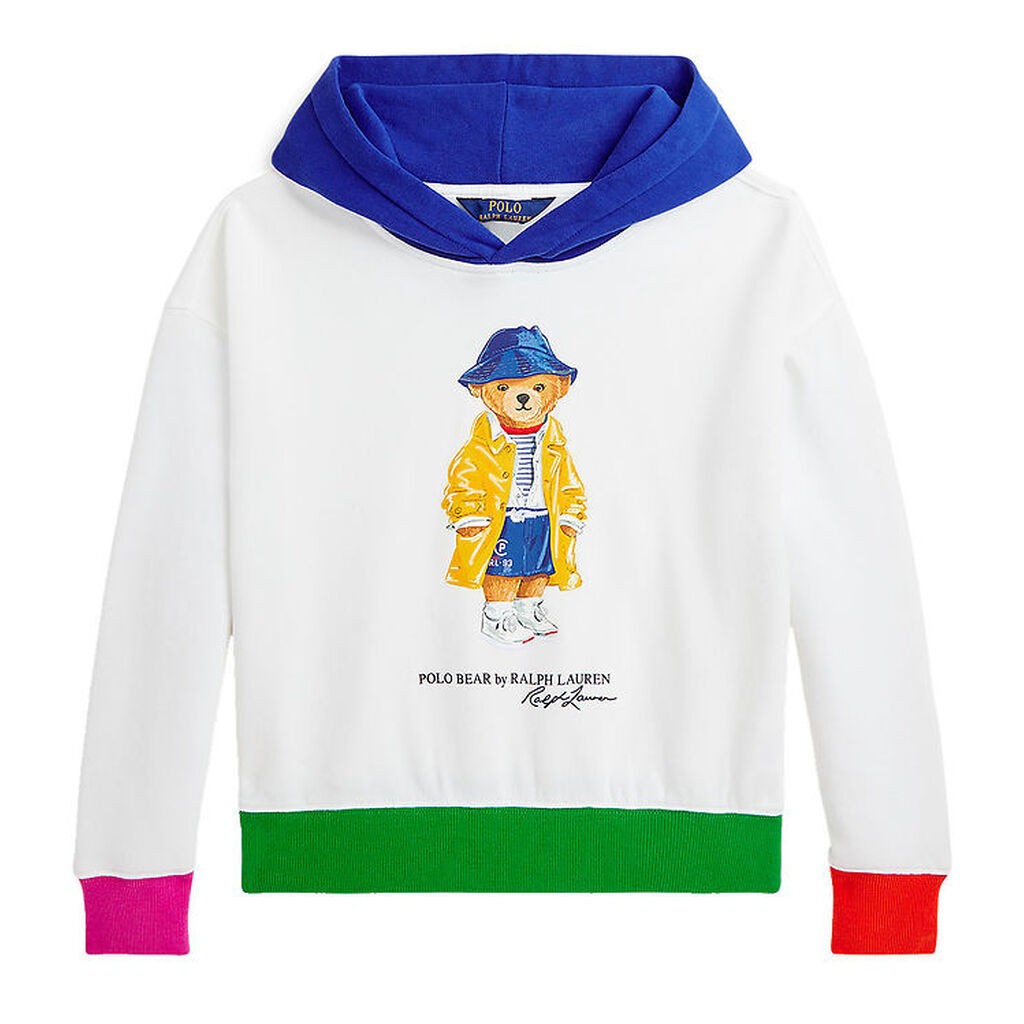 Polo Ralph Lauren Hættetrøje - Hvid m. Bamse