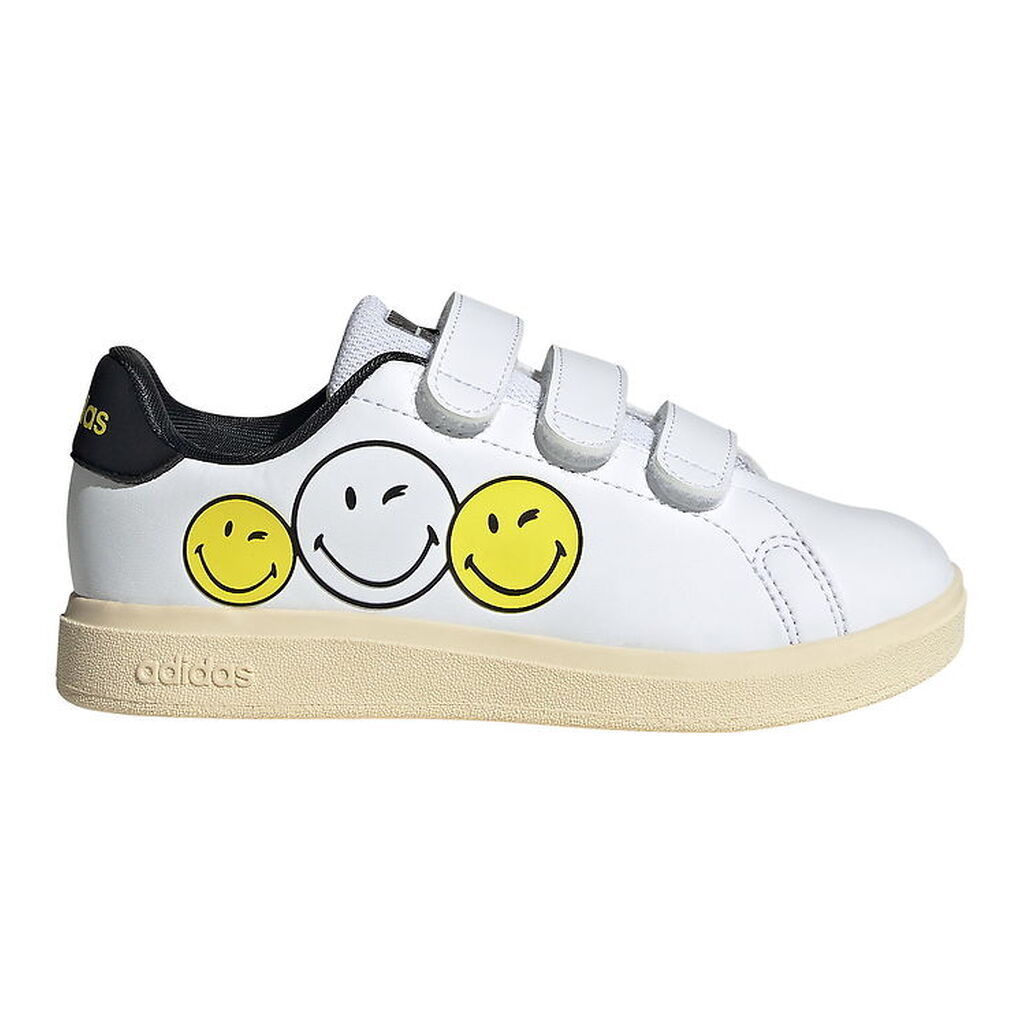adidas Performance Sko - Advantage Smiley CF - FTWWHT/BYELLO/CBL