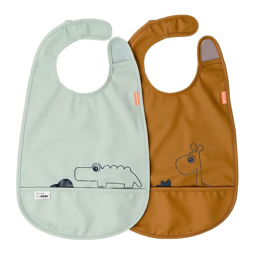 Done By Deer Hagesmække - 2 Pak - Deer Friends - Mustard/Green