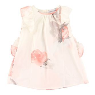 Emporio Armani Kjole - Hvid m. Blomster