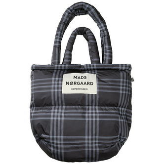 Mads Nørgaard Shopper - Light Ripstop Pillow - Black/Vanilla Ice