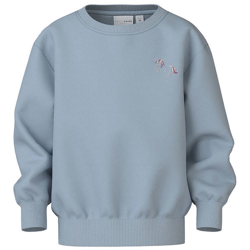 Name It Sweatshirt - NmfVallene - Subdued Blue/Unicorn