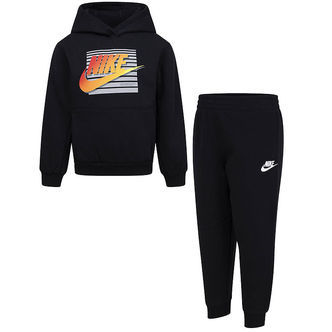 Nike Sweatsæt - Sort m. Orange
