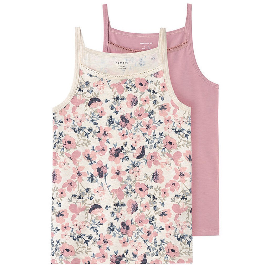 Name It Undertrøje - Noos - NkfStrap Top - 2-pak - Nostalgia Ros