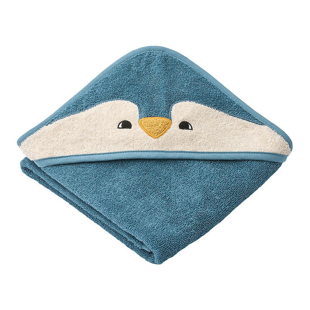 Liewood Babyhåndklæde - 70x70 cm - Albert - Penguin - Oceanview