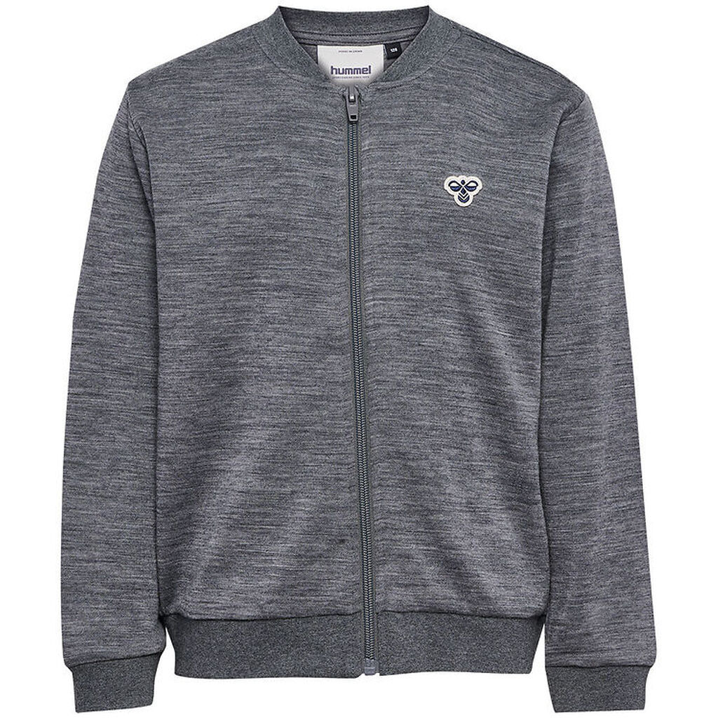 Hummel Cardigan - HmlJr - Uld - Mørkegråmeleret