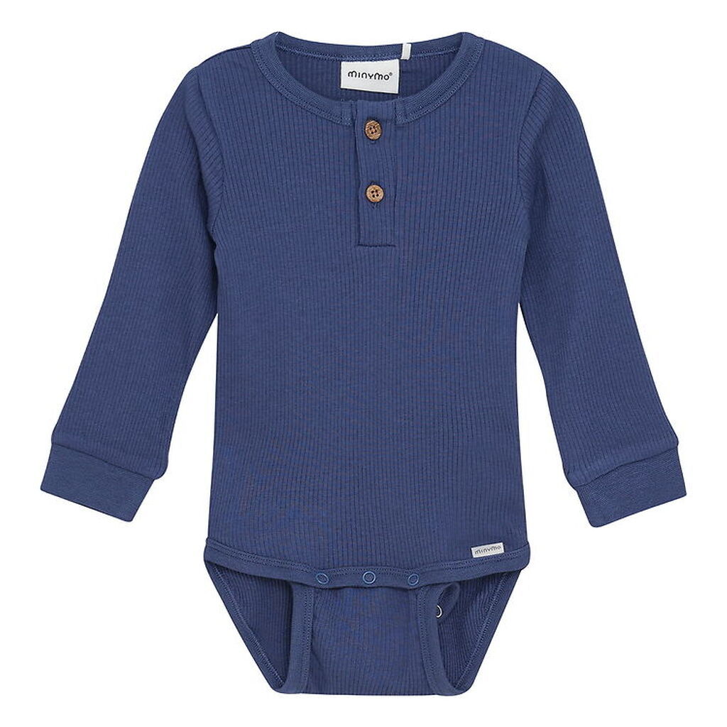 Minymo Body l/æ - Rib - Modal/Bomuld - Vintage Indigo