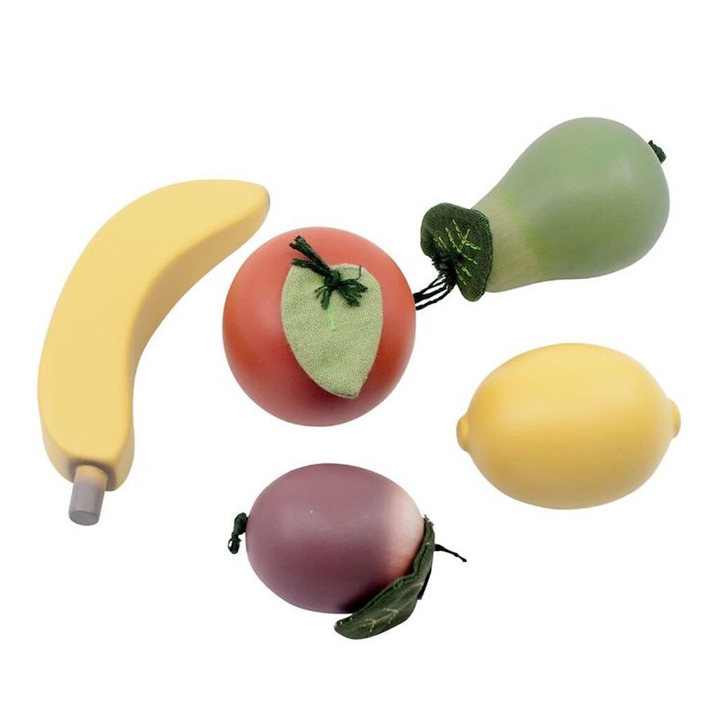 Sebra Frugter - Træ - Multifarvet