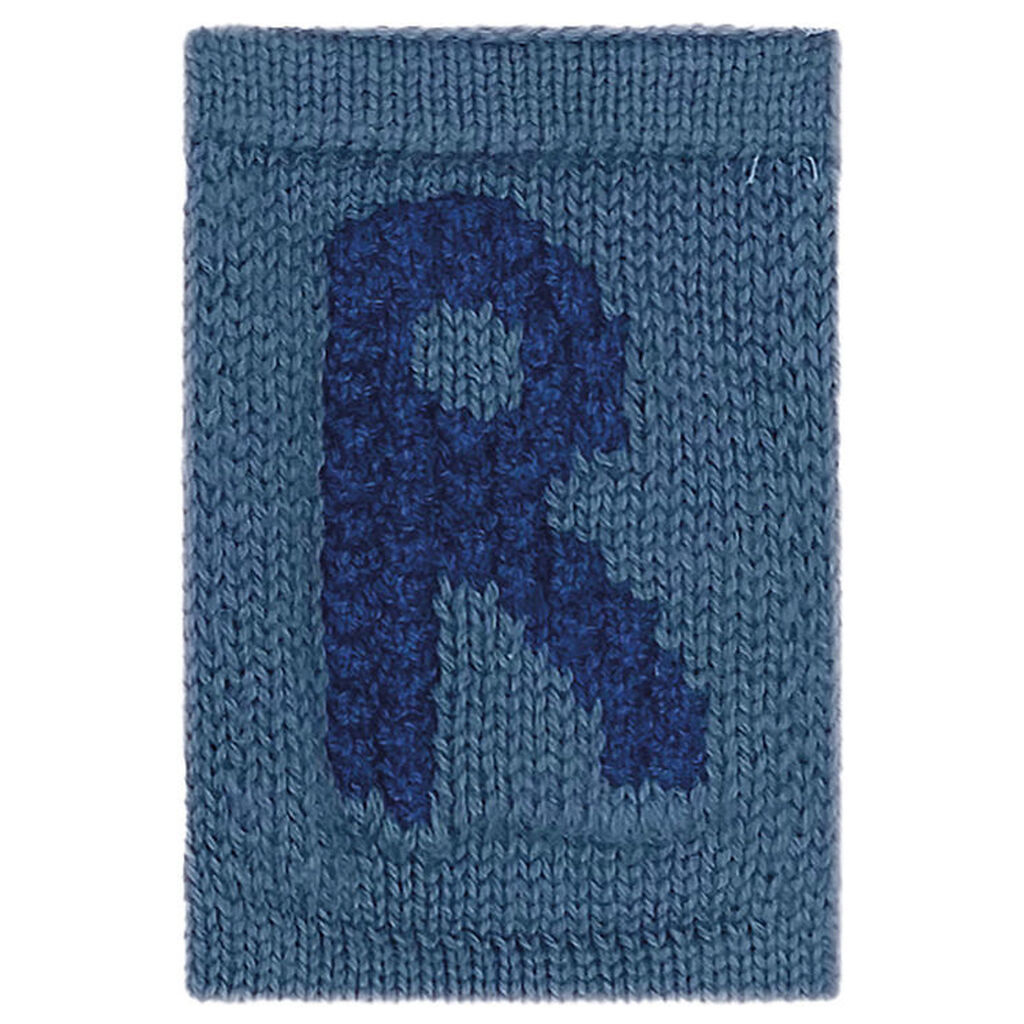 Smallstuff Strikket Bogstav - R - Blå Alfabet