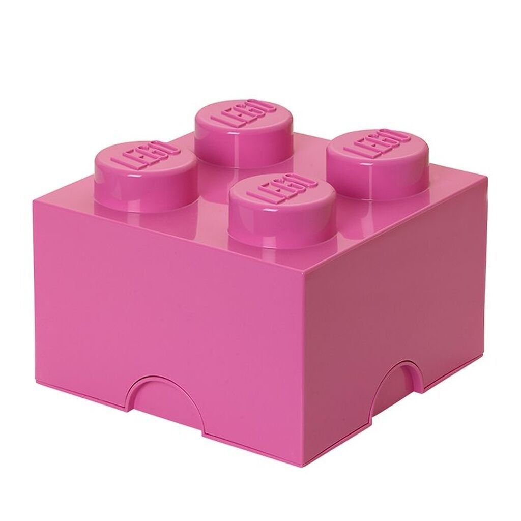 LEGOÂ® Storage Opbevaringsboks - 4 Knopper - 25x25x18 - Pink