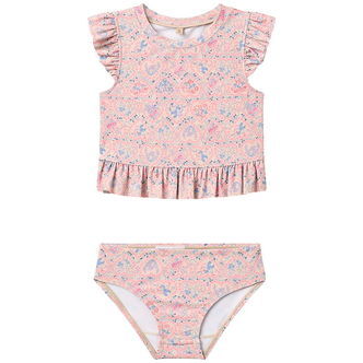 Wheat Bikini - Alma - Pink Heart Flowers
