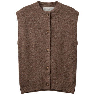 Sofie Schnoor Vest - Strik - MagSY - Brown Melange
