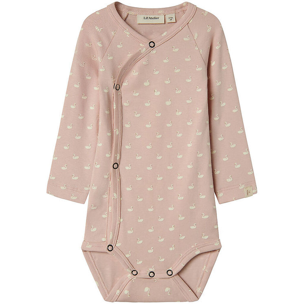 Lil Atelier Slå-om Body l/æ - NbfGayo - Peach Whip/SWANS