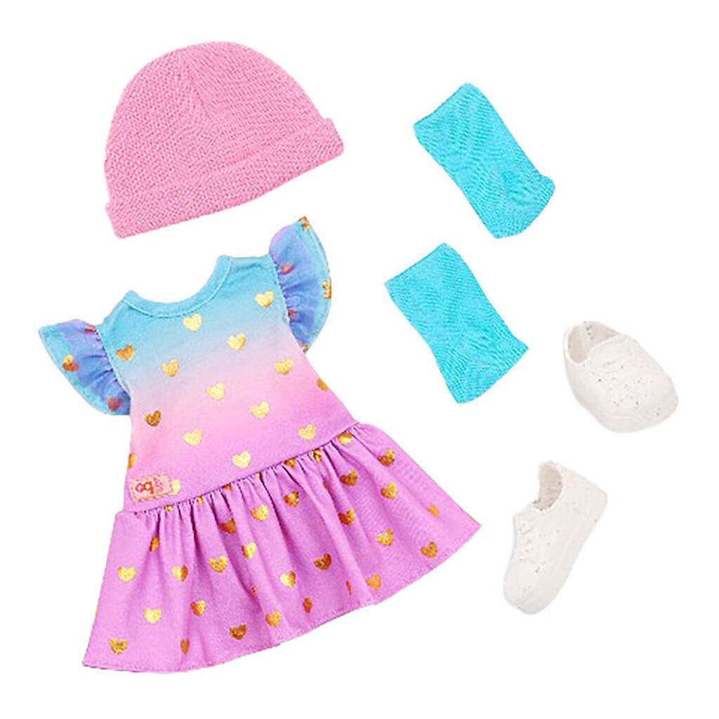 Our Generation Dukketøj - Kjole m. Hjerter