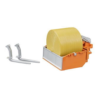 Bruder Traktorlæssekasse m. 1 Rundballe - 02353