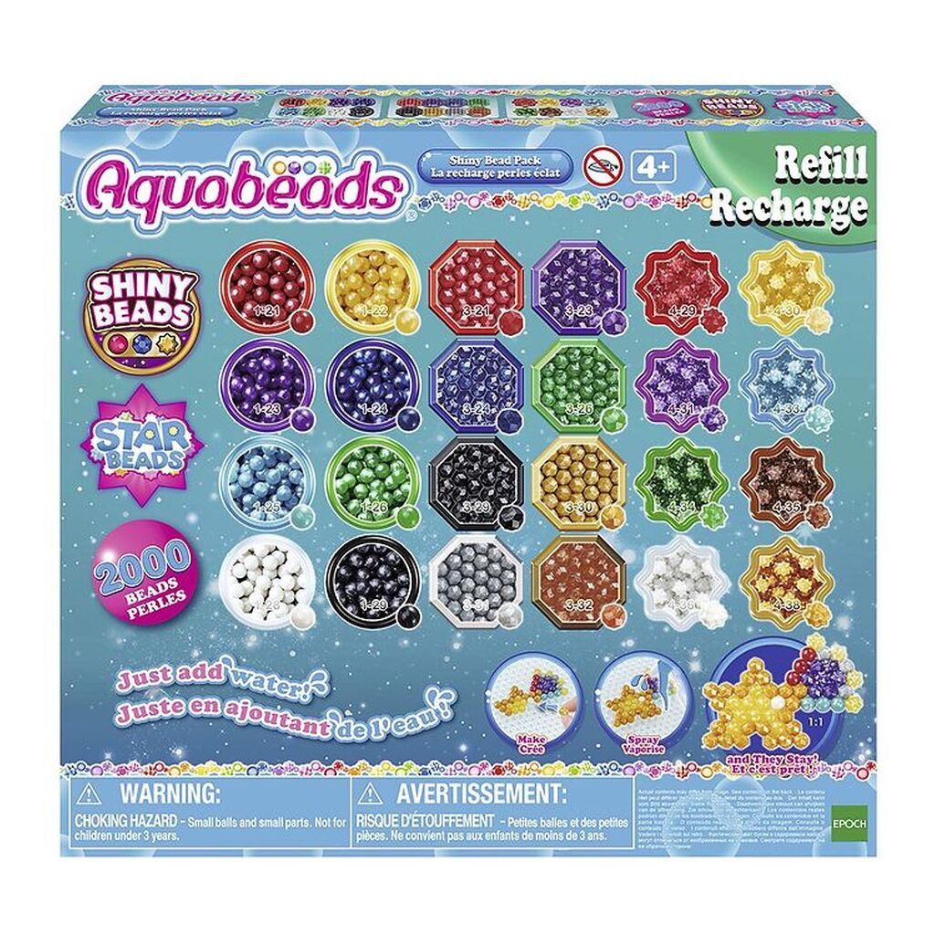 Aquabeads Perler - 2000+ Stk. - Shiny Bead Pack