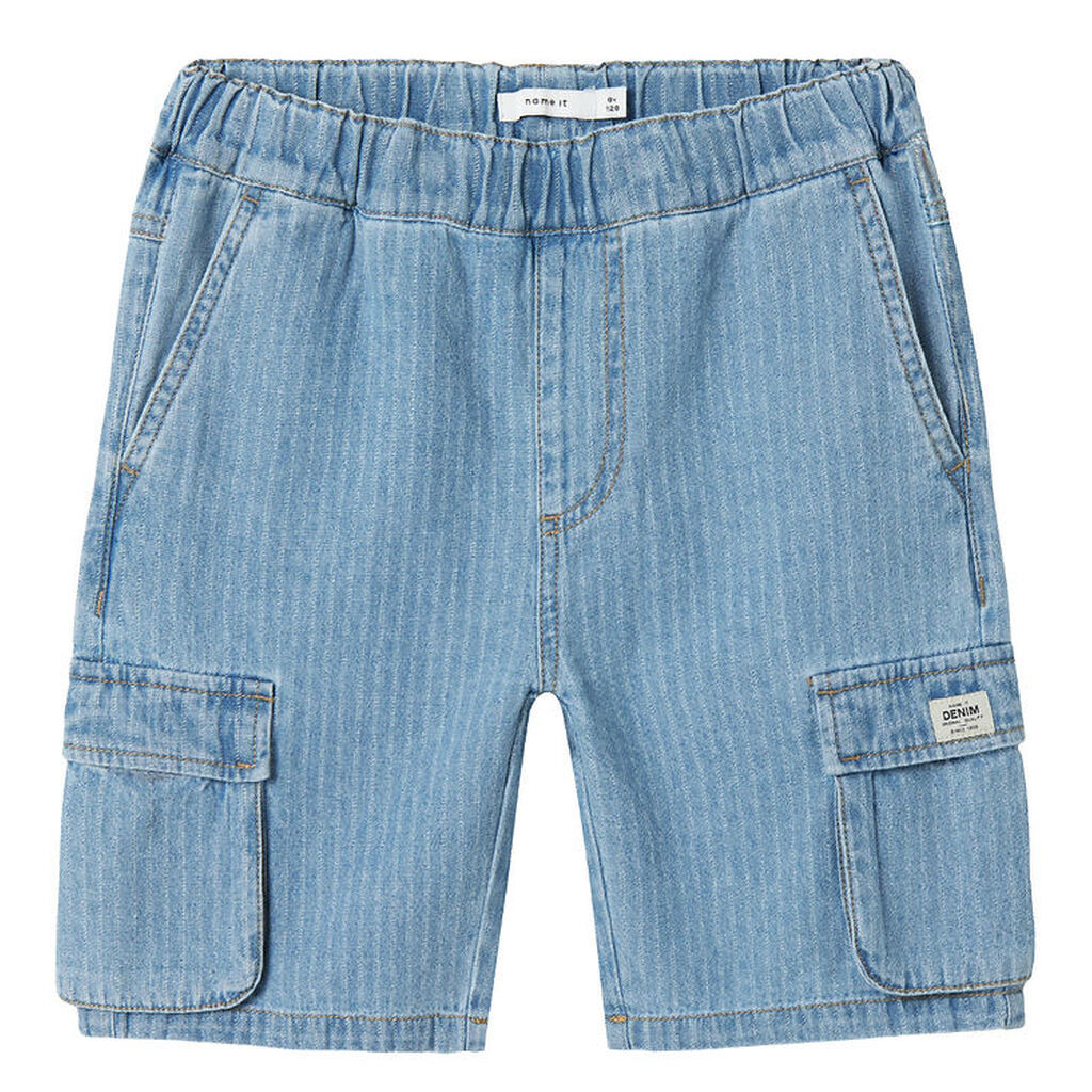 Name it Shorts - NkmRyan - Lyseblå Denim/Striber