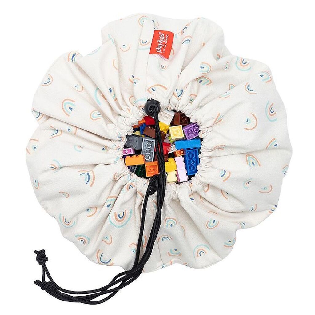 Play&Go Legetøjstæppe - Ø: 40cm - Mini Rainbows