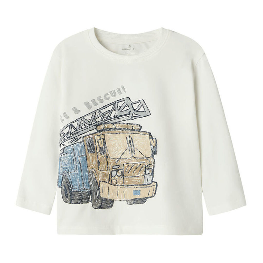 Name It Bluse - NmmDusty - Cloud Dancer m. Print