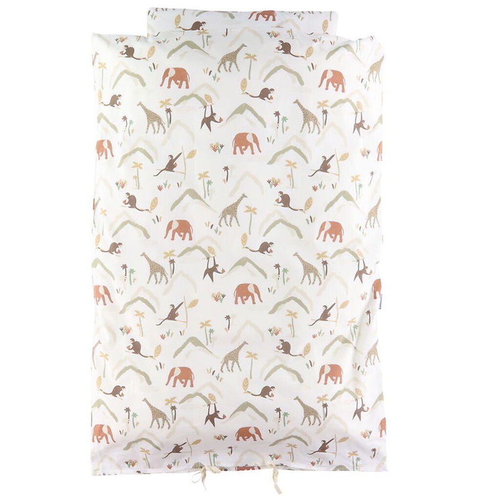 Nørgaard Madsens Sengetøj - Baby - Hvid m. Safaridyr