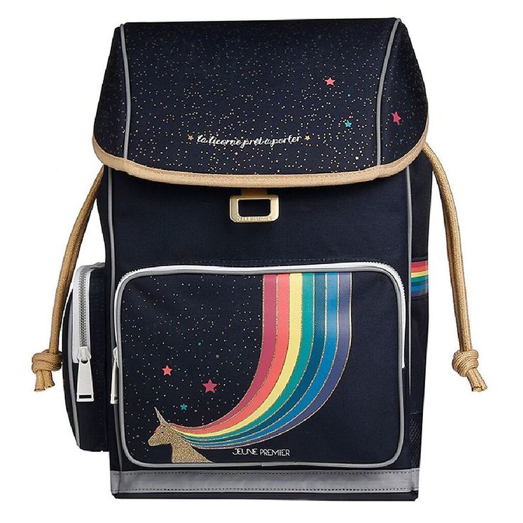 Jeune Premier Skoletaske - Unicorn Gold