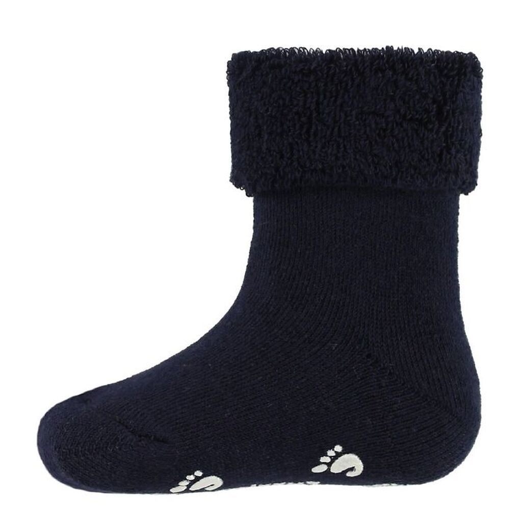 Fuzzies Gåstrømper - Skridsikker Bund - Navy