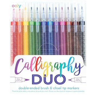 Ooly Tuscher - Calligraphy Duo - 12 stk - Multifarvet