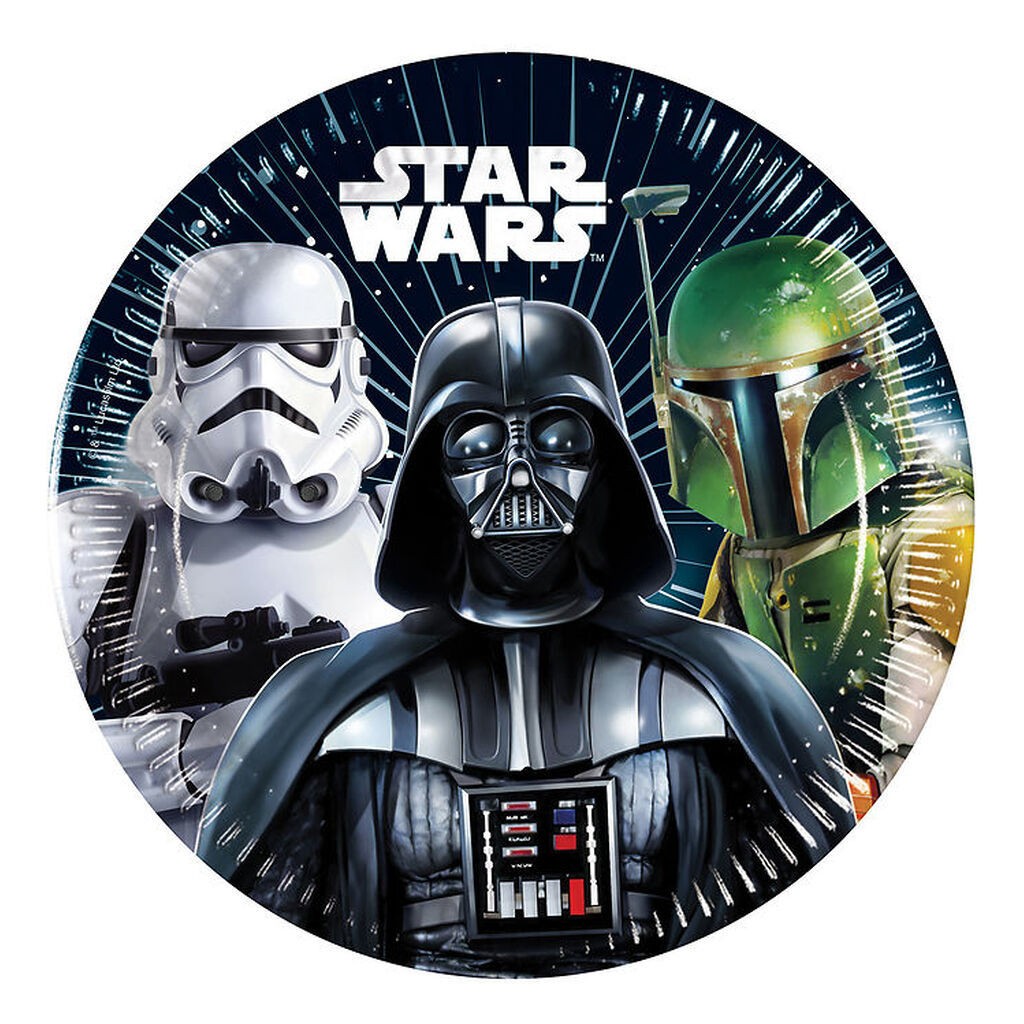 Decorata Party Paptallerkner - 8-pak - 19,5 cm - Star Wars Galax